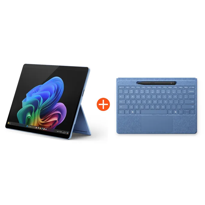 Microsoft Surface Pro (11. Edition) Copilot+ PC 13" OLED 2in1 Saphir Snapdragon® X Elite 16GB/1TB SSD Win11 EP2-08390 ohne Netzteil inkl. MS Surface Pro Flex Keyboard +Slim Pen saphir