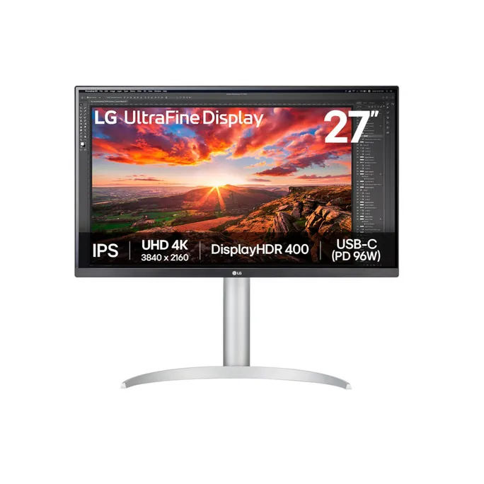 LG 27UP850K-W 68,4cm (27") 16:9 IPS 4K UHD Office Monitor HDMI/DP/USB-C PD90W 60Hz 5ms HDR