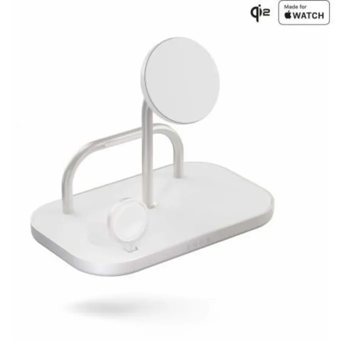 Zens Aluminium Series 4 in 1 Magnetic Wireless Charger + Watch 65W Qi2 weiß