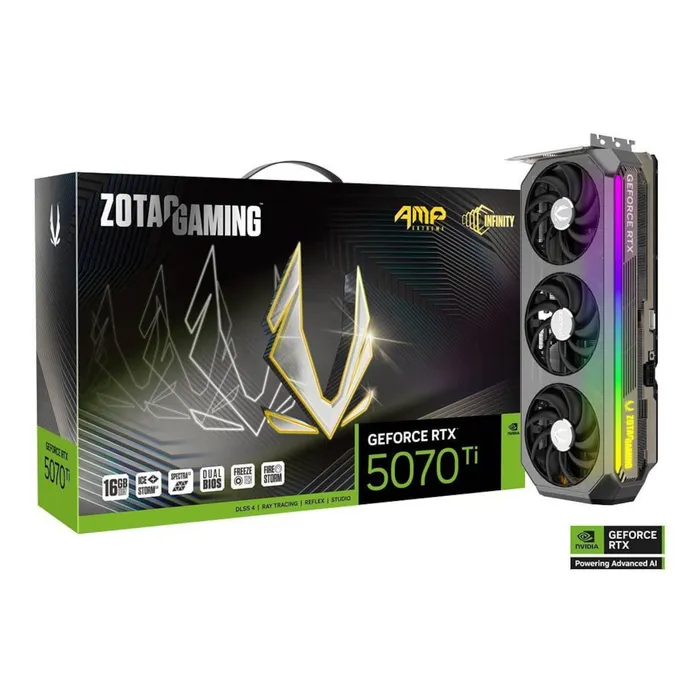 ZOTAC GAMING GeForce RTX 5070 Ti AMP Extreme INFINITY 16GB GDDR7 Grafikkarte 3x DP, 1x HDMI