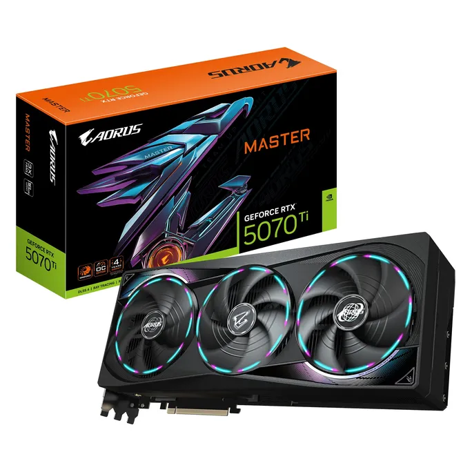 GIGABYTE AORUS GeForce RTX 5070 Ti MASTER 16G Grafikkarte HDMI/DP