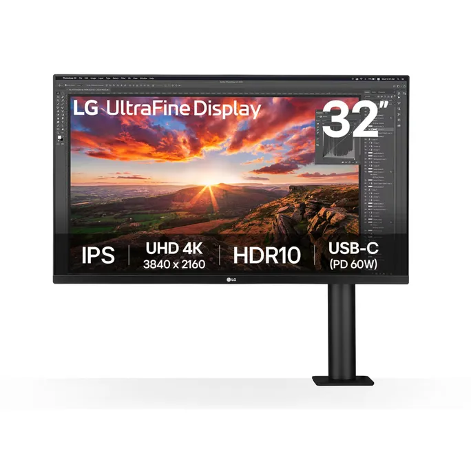 LG UltraFine 32UN880K-B 80cm (31,5") 4K IPS Profi Monitor HDMI/DP/USB-C PD60W 60Hz 5ms