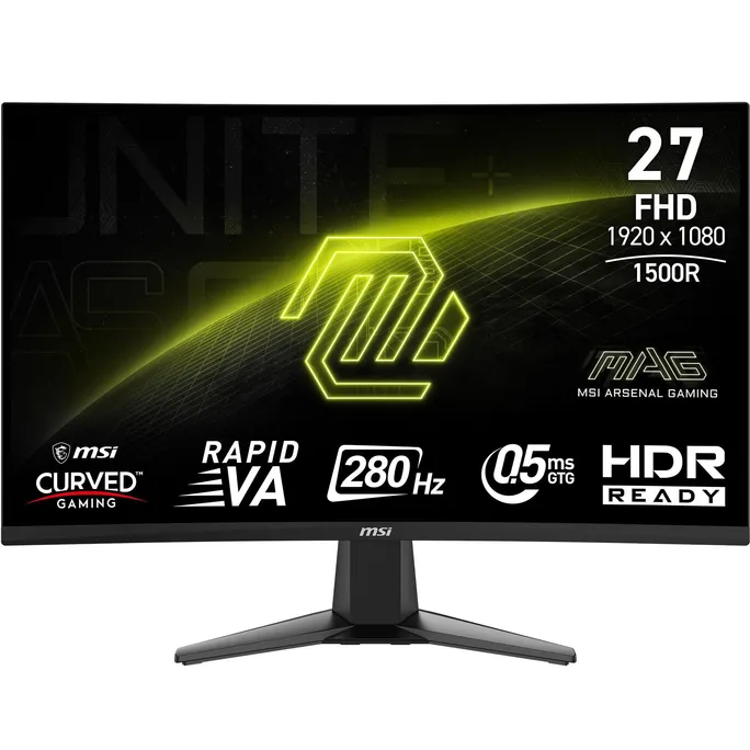 MSI MAG 276CXFDE 69cm (27") FHD VA Curved Gaming Monitor 16:9 HDMI/DP 280Hz 0,5ms Sync