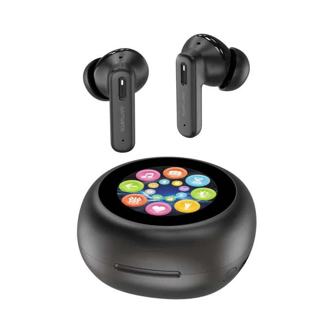 4smarts True Wireless Bluetooth Kopfhörer SkyBuds Screen ANC schwarz