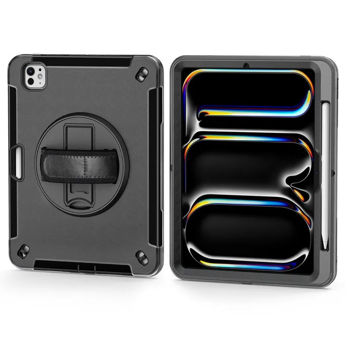 4smarts Rugged Case Grip für iPad Pro 11" (M4,2024),schwarz