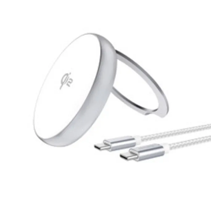 4smarts Qi2 Charger Kickstand silber/ weiß