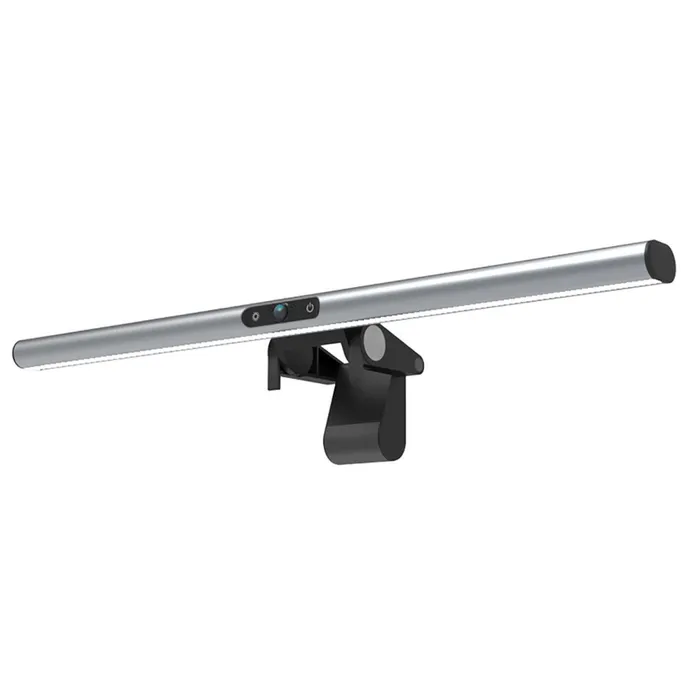 4smarts 2in1 FullHD Webcam, + LightBar Pro Monitorlampe, silber