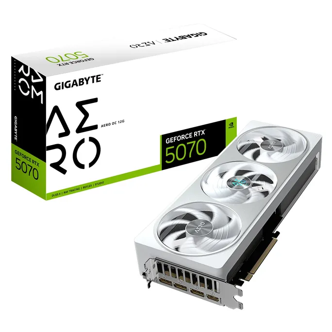 GIGABYTE GeForce RTX 5070 AERO OC 12G Grafikkarte HDMI/DP