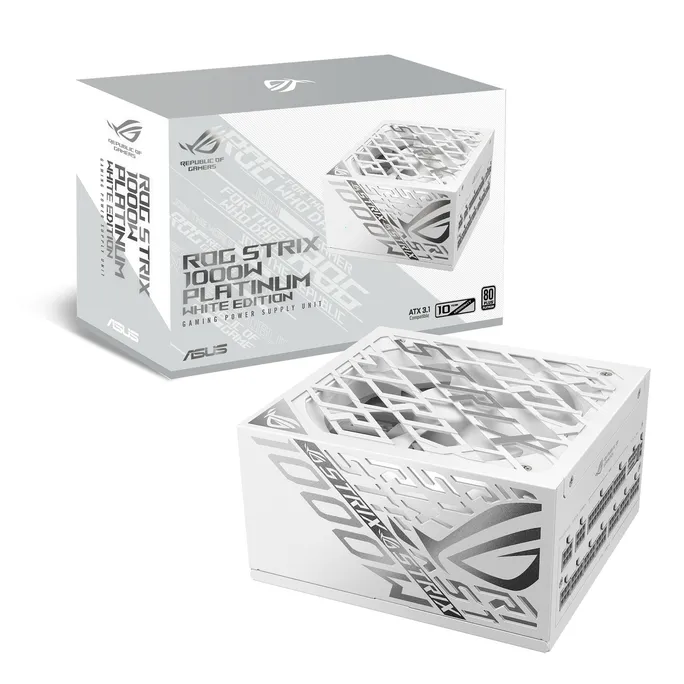 ASUS ROG Strix 1000P White Gaming Netzteil, 80+ Platinum, Modular, 135 mm Lüfter