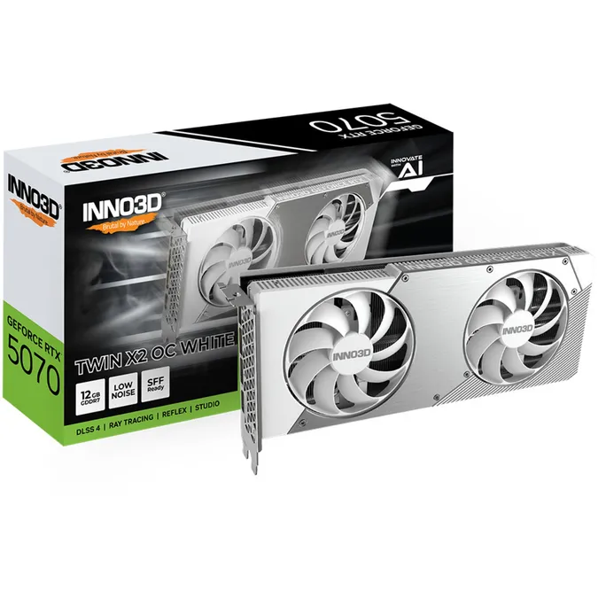 INNO3D GeForce RTX 5070 TWIN X2 OC White 12GB Grafikkarte 3xDP/HDMI