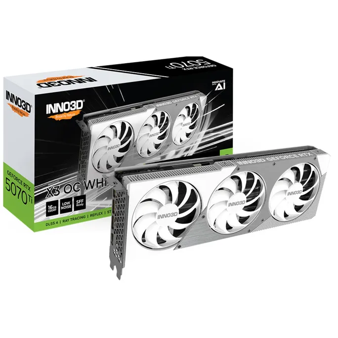 INNO3D GeForce RTX 5070 Ti X3 OC White 16GB Grafikkarte 3xDP/HDMI
