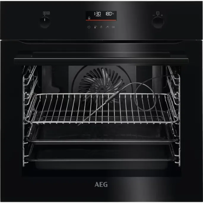 AEG BPK556260B Einbau-Backofen mit Feuchtigkeitszugabe, Pyrolyse, schwarz
