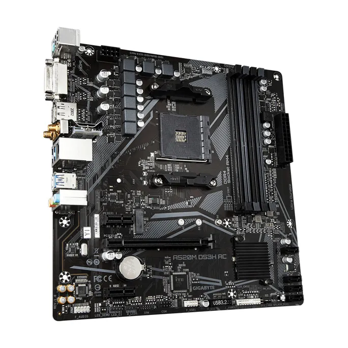 GIGABYTE A520M mATX Mainboard Sockel AM4 DP/HDMI/DVI-D