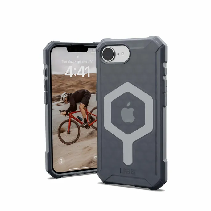 UAG Urban Armor Gear Essential Armor MagSafe Case ash (grau transparent) für iPhone 16e