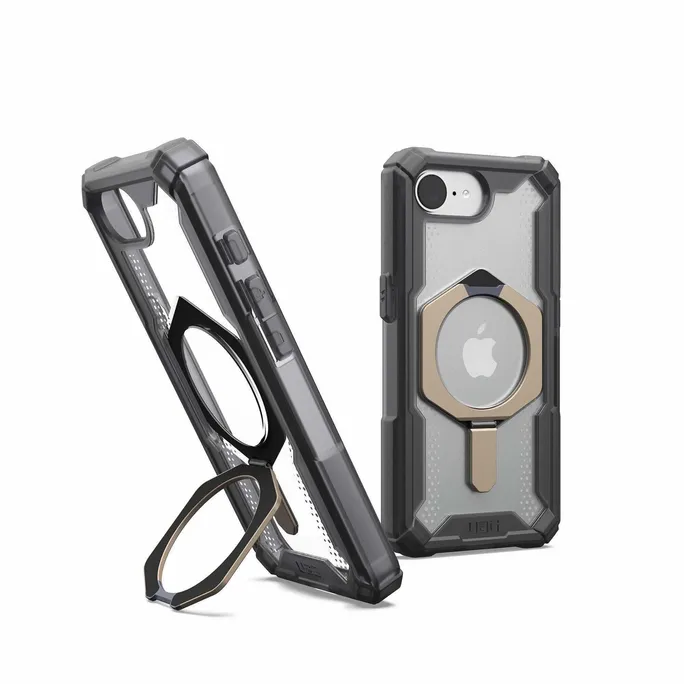 UAG Urban Armor Gear Plasma XTE MagSafe Kickstand Case ash (transparent)/titan für Apple iPhone 17e/16e