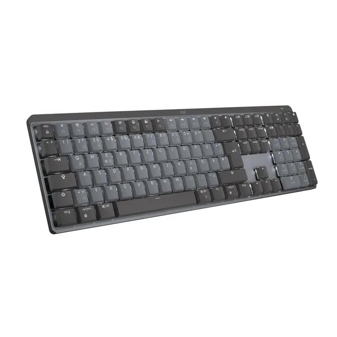 MX Mechanical Grafit, Taktile-Switches (Leise), DE-Layout (Qwertz), Logi Bolt Adapter, Bluetooth, USB-C, Unterstützt von Logi Options+