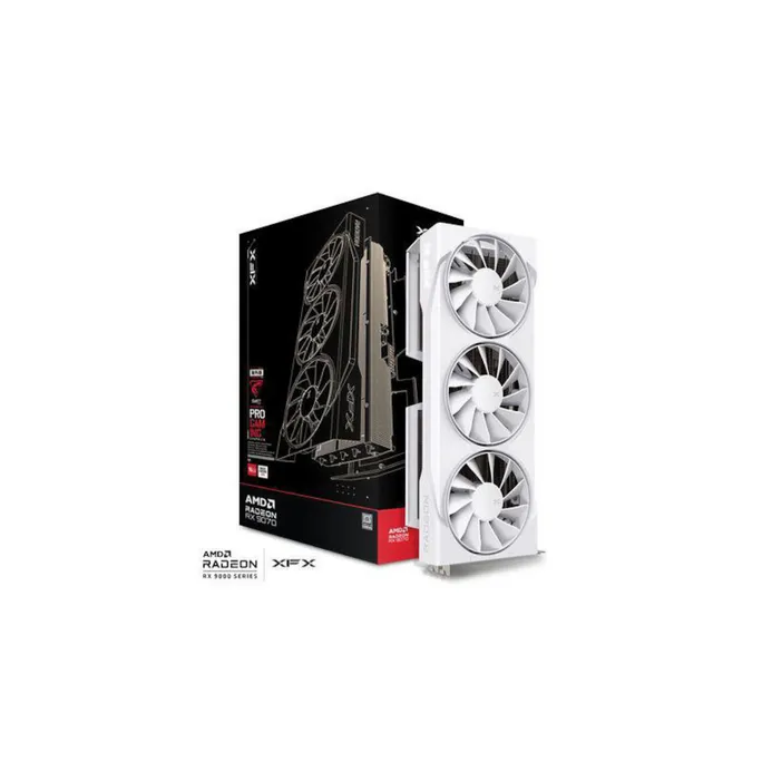 XFX Swift Radeon RX 9070 OC White Triple Fan Gaming Edition Grafikkarte 16GB GDDR6 DP/HDMI