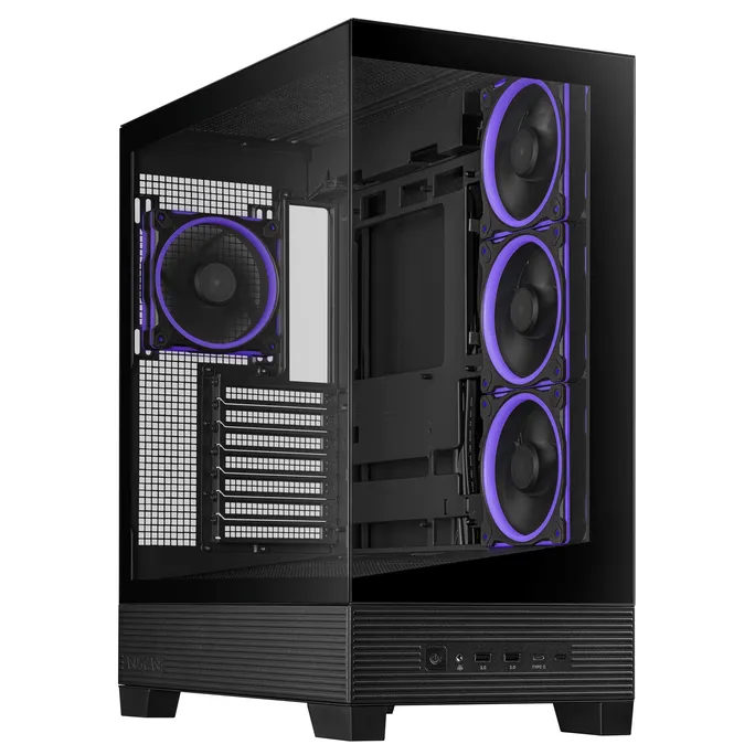 ASUS A31 Plus TG ARGB ATX Gaming Gehäuse mit Seitenfenster schwarz