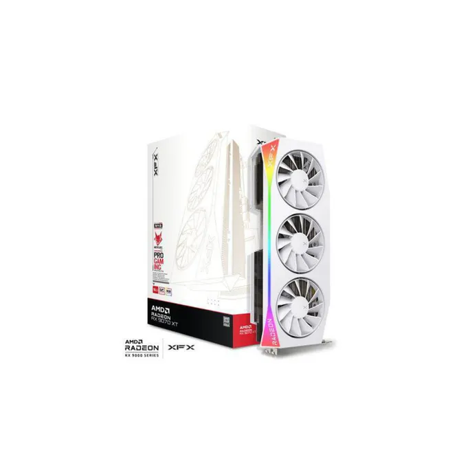 XFX Mercury Gaming RGB RX 9070 XT OC White Grafikkarte 16GB GDDR6 DP/HDMI
