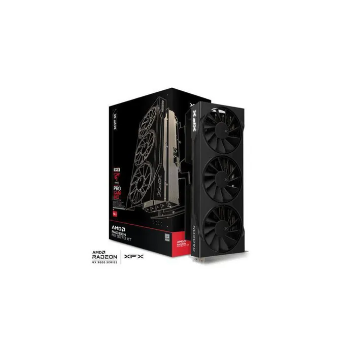 XFX Swift Radeon RX 9070 XT OC Black Triple Fan Gaming Edition Grafikkarte 16GB GDDR6 DP/HDMI