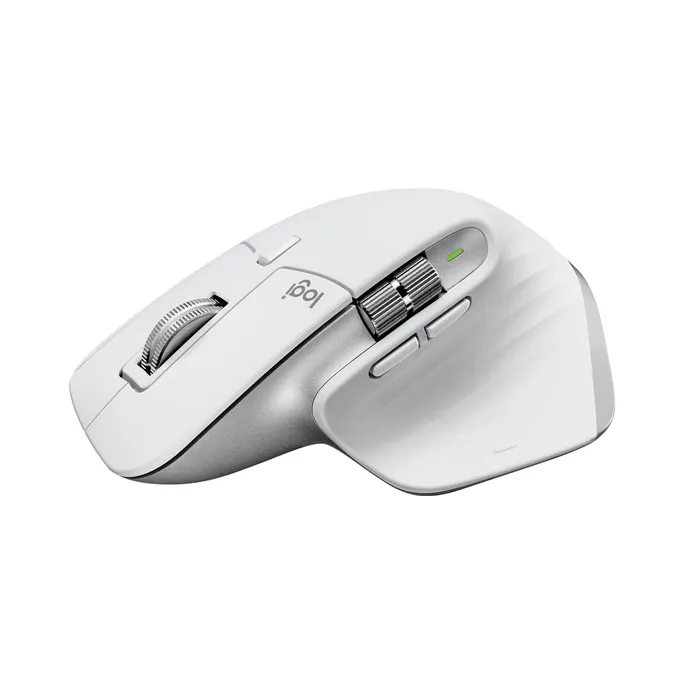 Logitech MX Master 3S Pale Grey Performance-Maus, Logi Bolt Adapter, Bluetooth, USB-C, Unterstützt von Logi Options+