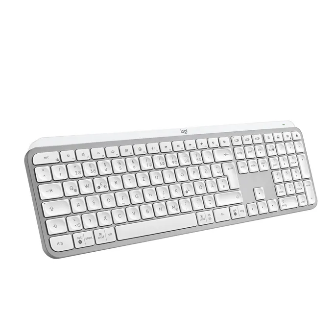 Logitech MX Keys S Pale Grey - USB-C/A, Bluetooth, Logi Bold Adapter, Windows- und Mac Layout, Management via Logitech Options+