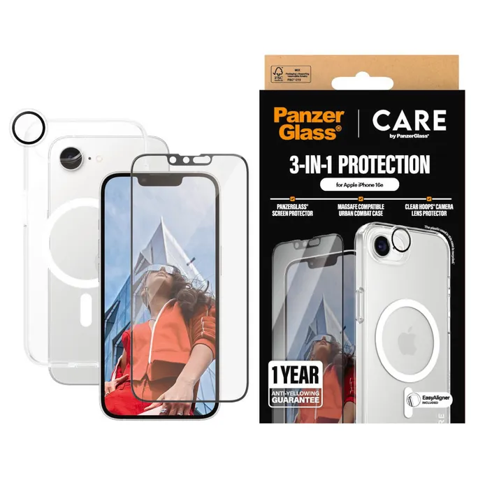 CARE by PanzerGlass® Flagship 3-in-1 Bundle iPhone 17e/ 16e