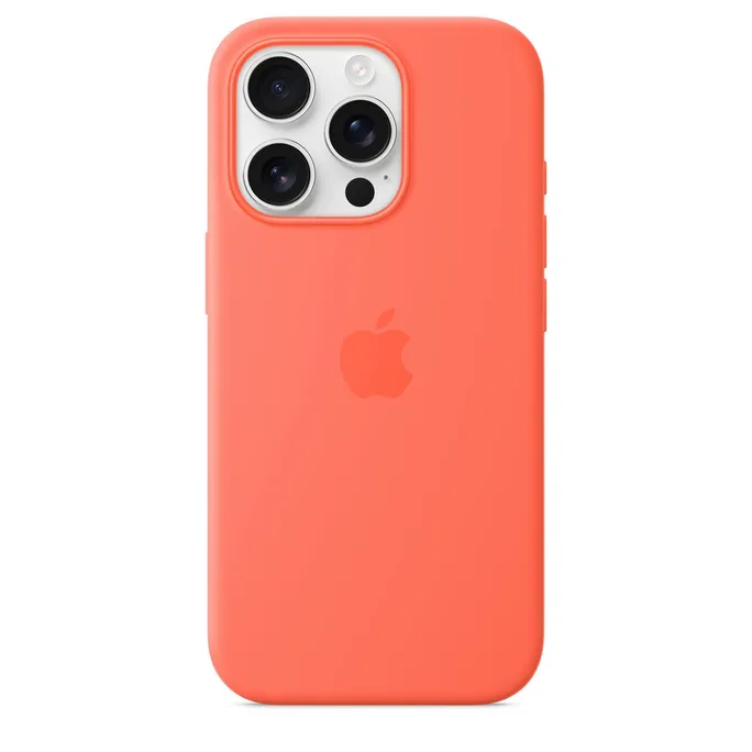 Apple Original iPhone 16 Pro Silikon Case mit MagSafe - Mandarine