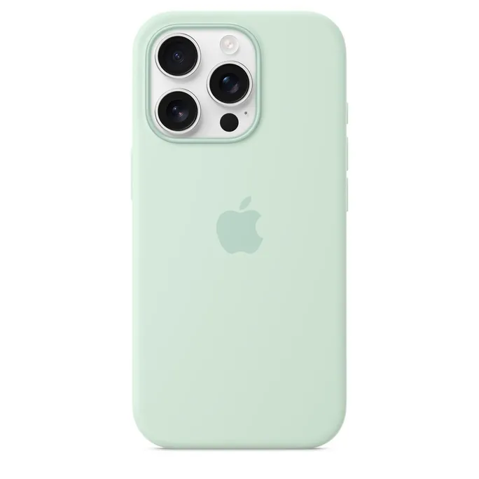 Apple Original iPhone 16 Pro Silikon Case mit MagSafe - Aquamarine