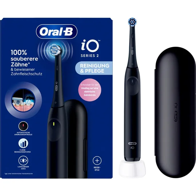 Oral-B iO Series 2 Elektrische Zahnbürste + Reiseetui Night Black