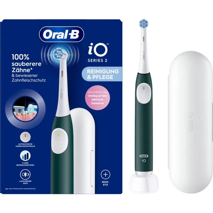 Oral-B iO Series 2 Elektrische Zahnbürste + Reiseetui Forest Green