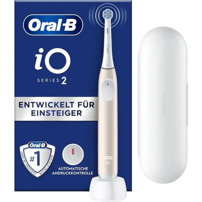 Oral-B iO Series 2 Elektrische Zahnbürste + Reiseetui Calm Pink