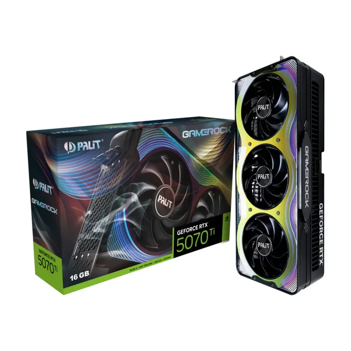 PALIT GeForce RTX 5070 Ti GameRock 16GB Grafikkarte HDMI/DP