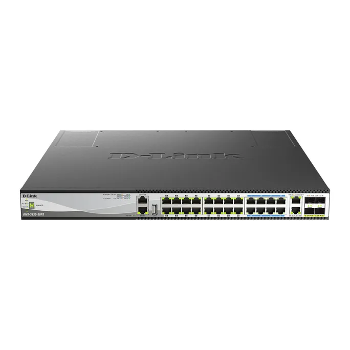 D-Link DMS-3130-30PS/E 30-Port Layer 3 Stackable Multi-Gigabit Managed PoE Switch Series