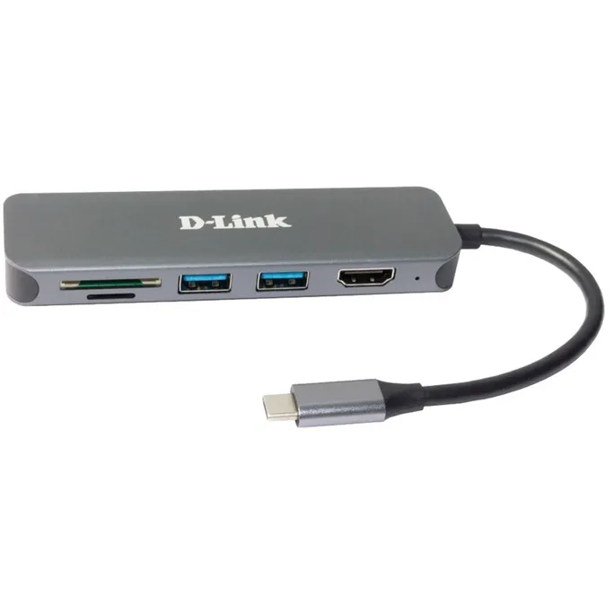 D-Link DUB-2327 6-In-1 USB-C Hub mit HDMI/Kartenleser/USB-C Ladeanschluss