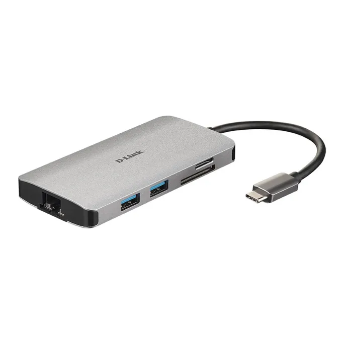 D-Link DUB-M810 8-In-1 USB-C Hub mit HDMI/Ethernet/Kartenleser/USB-C Ladeanschluss