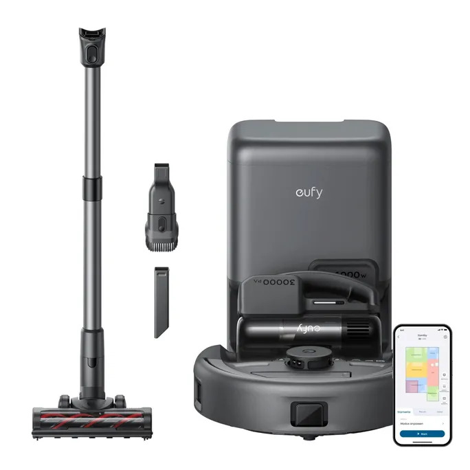 eufy E20 3-in-1 Saugroboter mit Selbstentleerungsstation schwarz