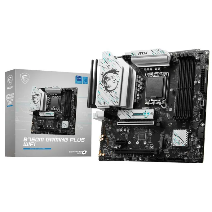 MSI B760M GAMING PLUS WIFI ATX Mainboard Sockel 1700 M.2/WIFI/BT/DP/HDMI/USB-C