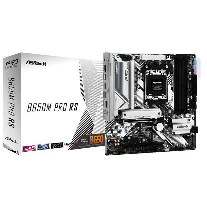 ASRock B650M Pro RS AM5 mATX Mainboard M.2/HDMI/DP/USB3.2(Gen2)
