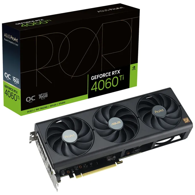 ASUS ProArt RTX 4060Ti OC Grafikkarte 16GB GDDR6, 1xHDMI, 3xDP