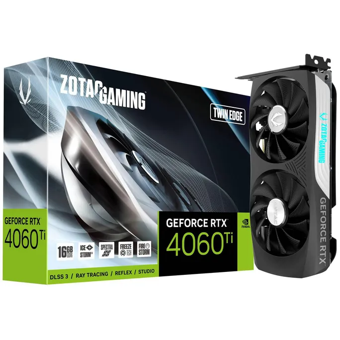 ZOTAC GAMING GeForce RTX 4060TI Twin Edge 16GB GDDR6 Grafikkarte 3xDP/HDMI