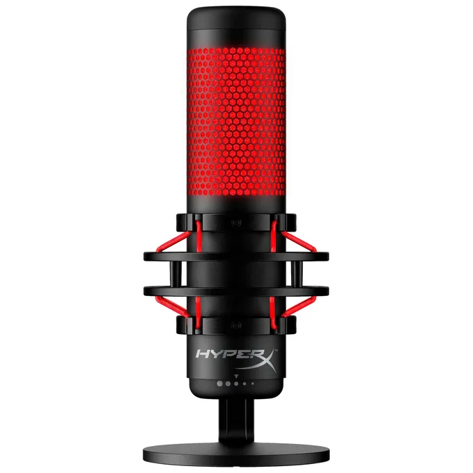 HyperX QuadCast USB Mikrofon mit roter Beleuchtung