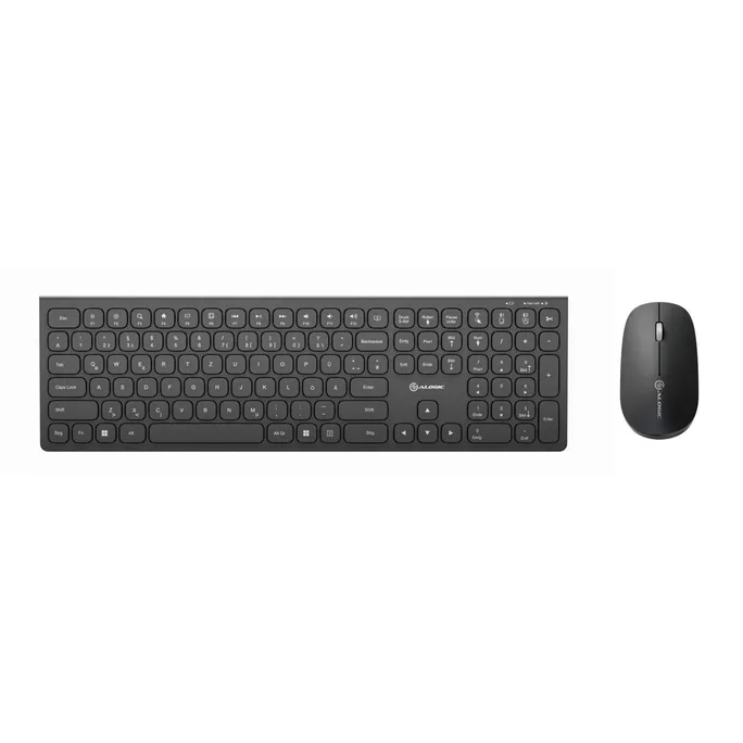 Alogic Echelon Bluetooth Wireless Keyboard (Deutsch) Tastatur + Maus schwarz
