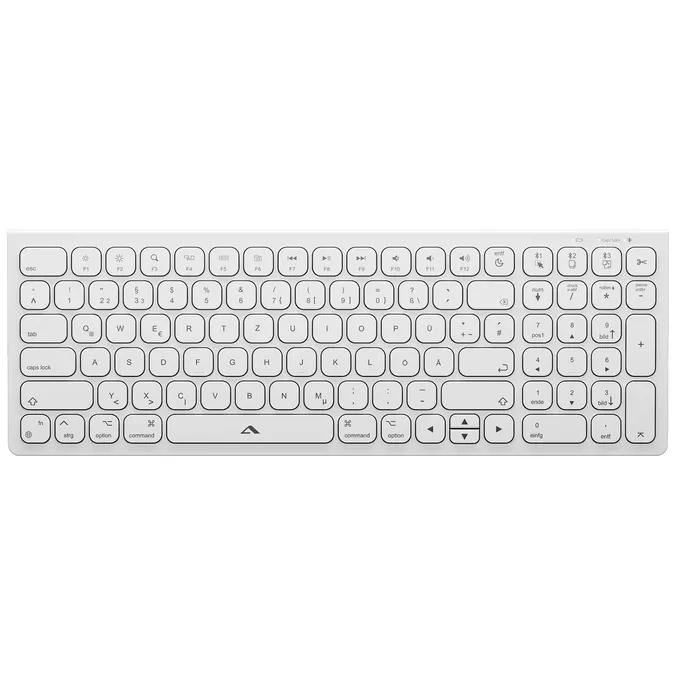 Alogic Echelon Compact Bluetooth Wireless Keyboard (Deutsch) weiß Tastatur