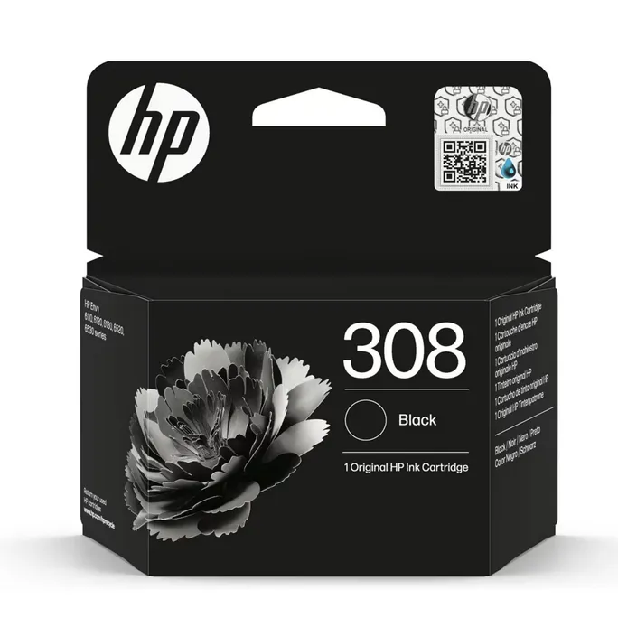 HP Original 308 Druckerpatrone Schwarz  (7FP21UE) für ca. 160 Seiten Instant Ink