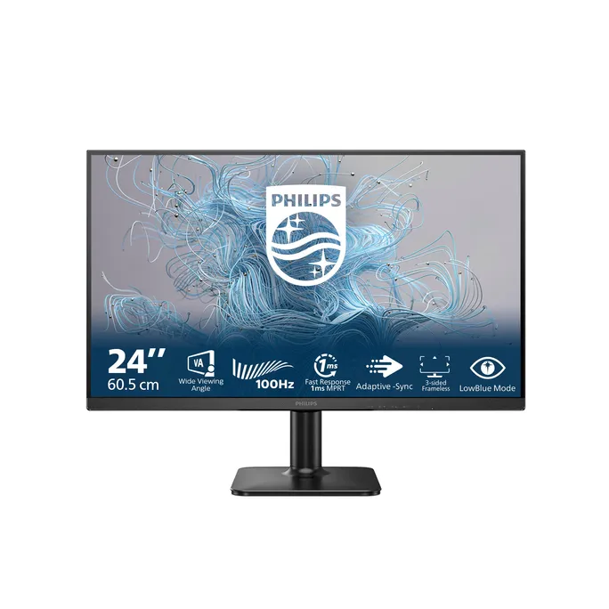 Philips 24E2N1100LB 60,5cm (23,8") FHD VA Office Monitor 16:9 VGA/HDMI 100Hz 1ms Sync