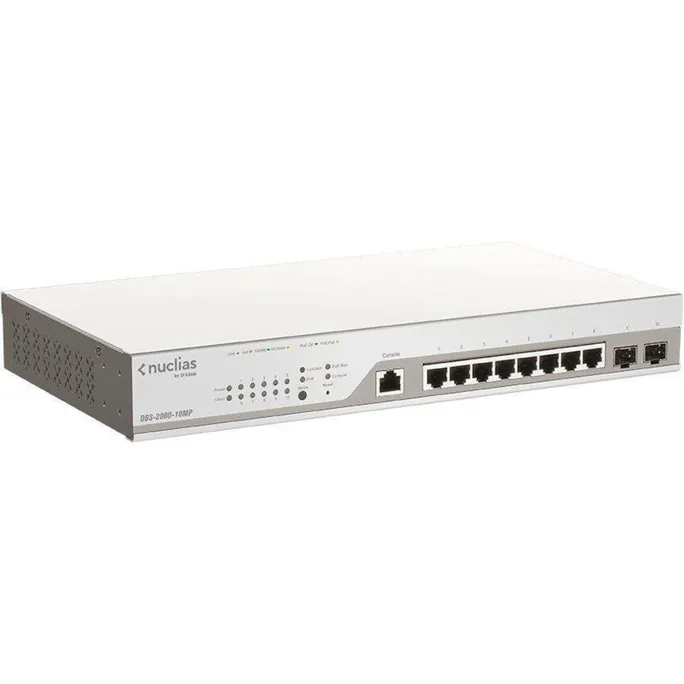 D-Link DBS-2000-10MP/E 10-Port Gigabit Desktop Switch Cloud-managed