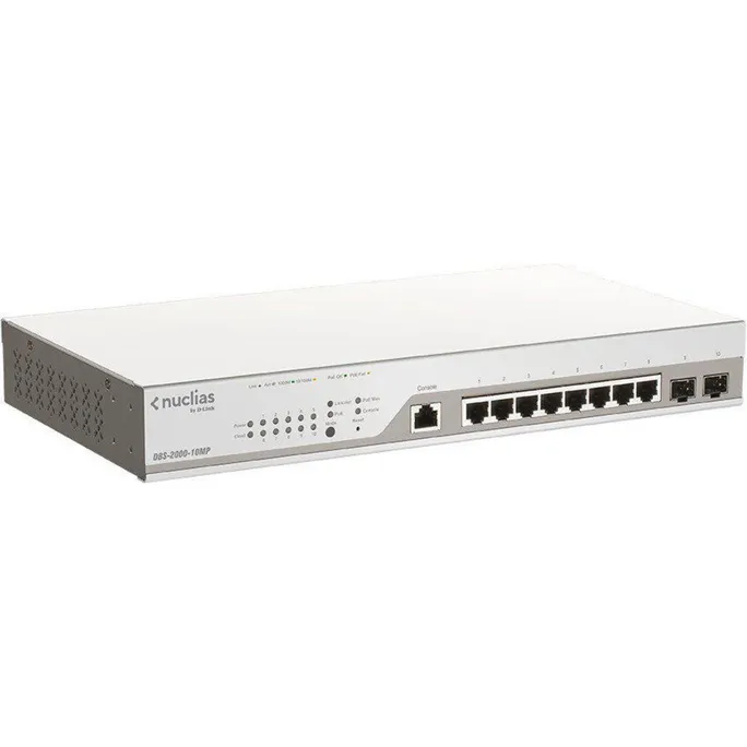 D-Link DBS-2000-10MP 10-Port Gigabit Desktop Switch Cloud-managed