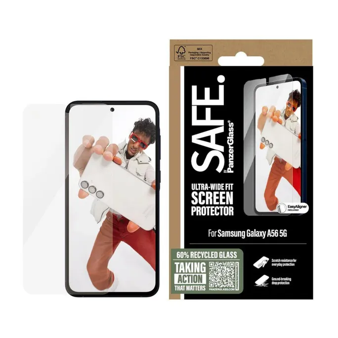 SAFE. by PanzerGlass Displayschutz Ultra-Wide-Fit mit Aligner Galaxy A56 5G