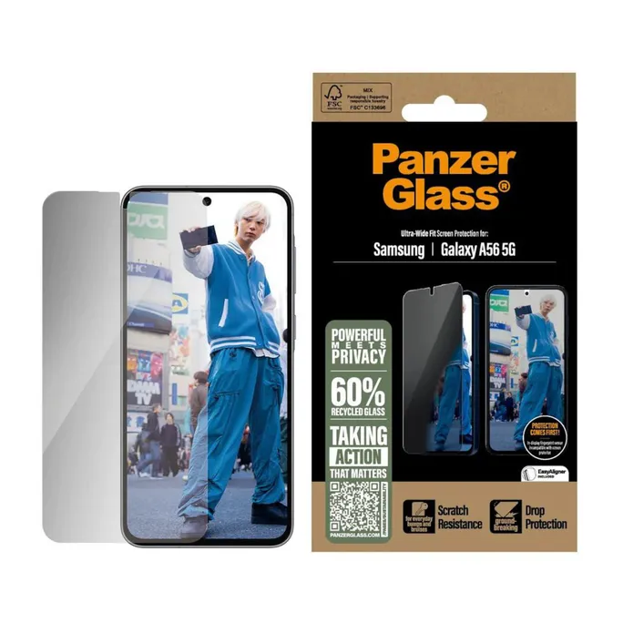 PanzerGlass Privacy Displayschutz Samsung A56 5G Ultra-Wide Fit